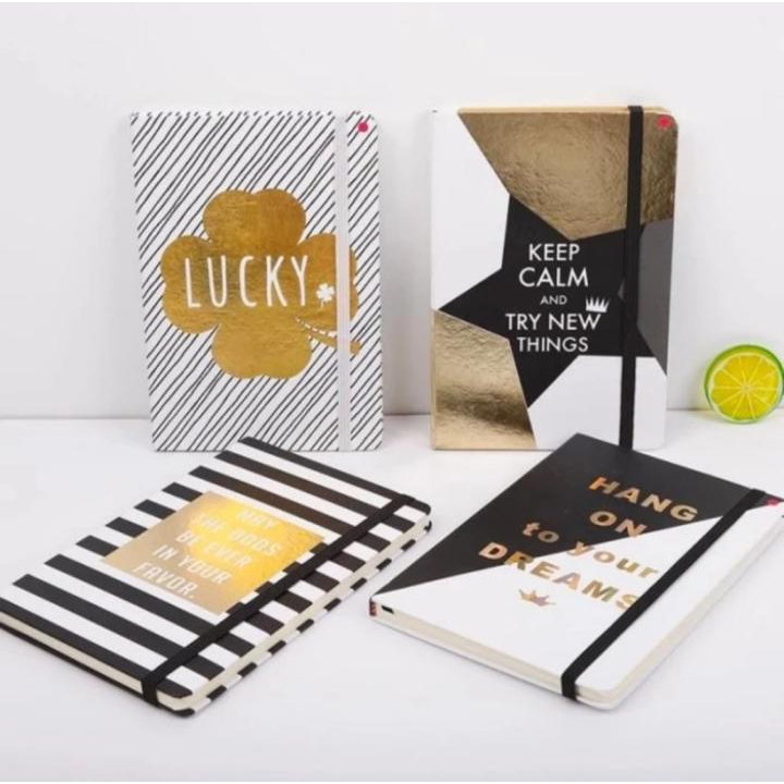 

Buku Tulis Notebook Black Gold And White Kekinian Buku Catatan Harian