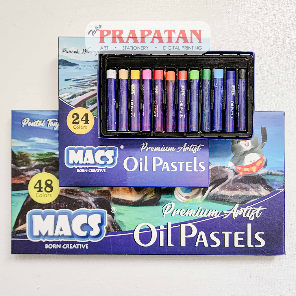 

Macs Premium Artists Oil Pastel 12-24C | Crayon Minyak