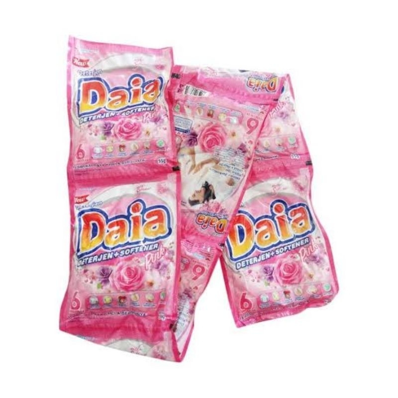 Daia Detergent Bubuk Sachet 1 Renteng isi 6 Sachet