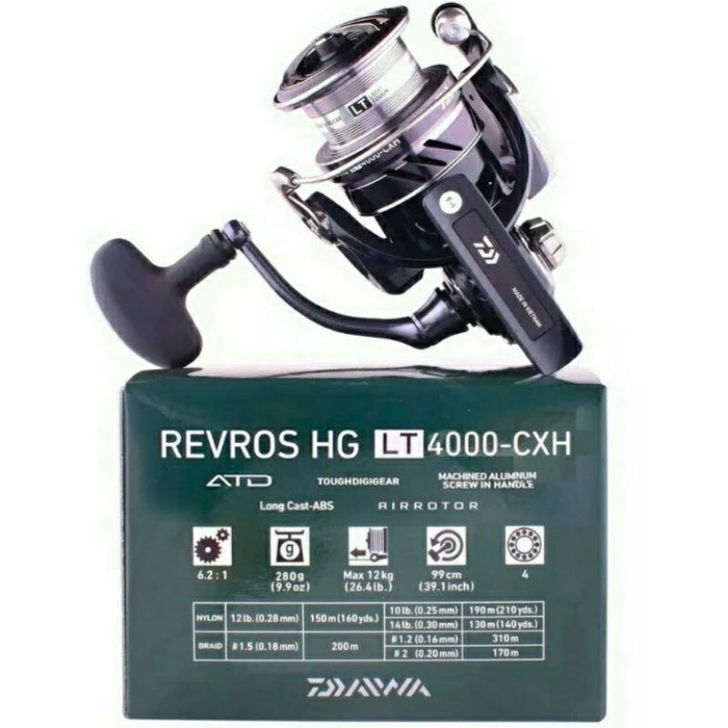 REEL DAIWA REVROS HG LT 4000CXH POWER HANDLE | REEL SPINNING | REEL PANCING | GULUNGAN PANCING | ALA