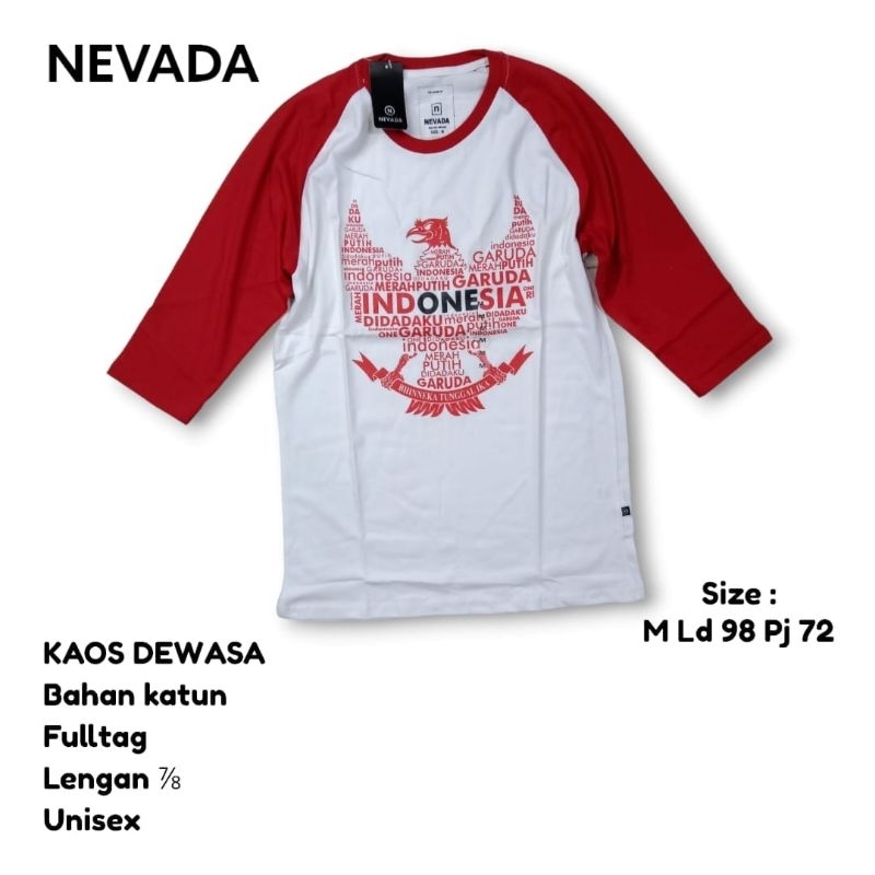 Kaos Nevada Edisi Kemerdekaan Kaos Lengan Panjang Merah Putih Kaos Nevada Unisex