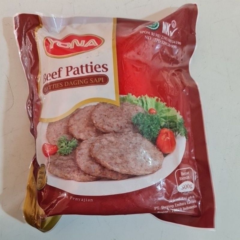 

Yona Beef Patties / Patties Daging Sapi / Burger Daging Sapi 500gram isi 10