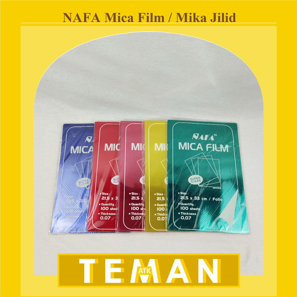 

Mika Jilid Plastik / Mica Film Plastik Warna NAFA F4/FOLIO (MFF)