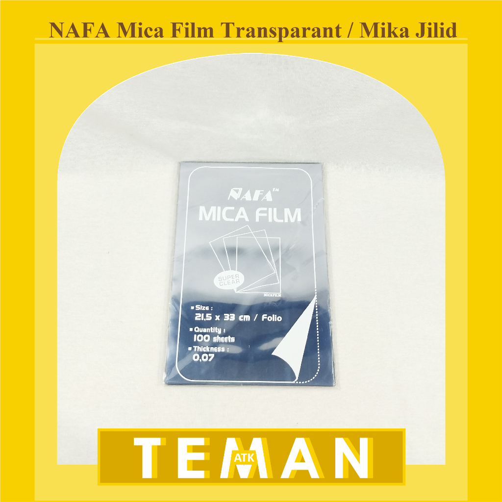 

Mika Jilid Plastik / Mica Film Plastik Transparant NAFA F4/FOLIO (MFF)