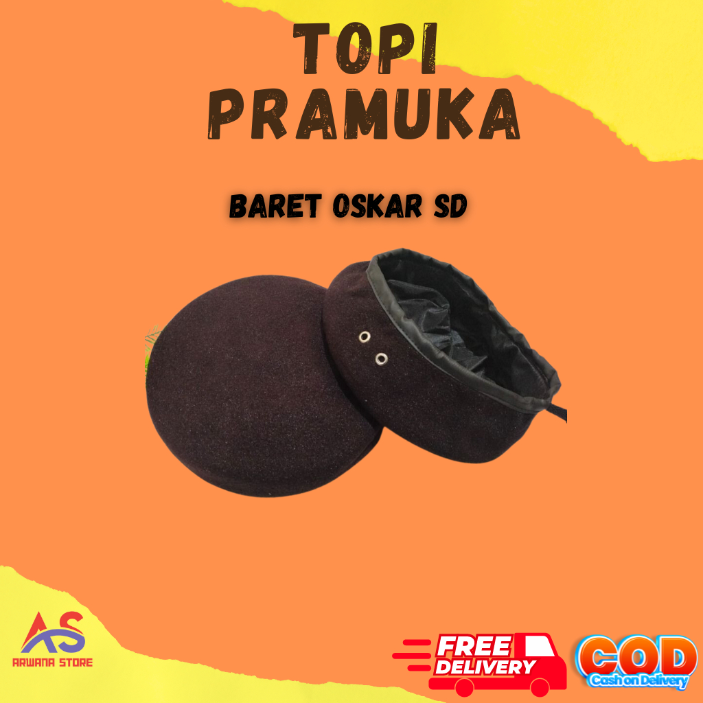 Topi Pramuka Baret Oskar SD, Topi anak Pramuka Laki-Laki