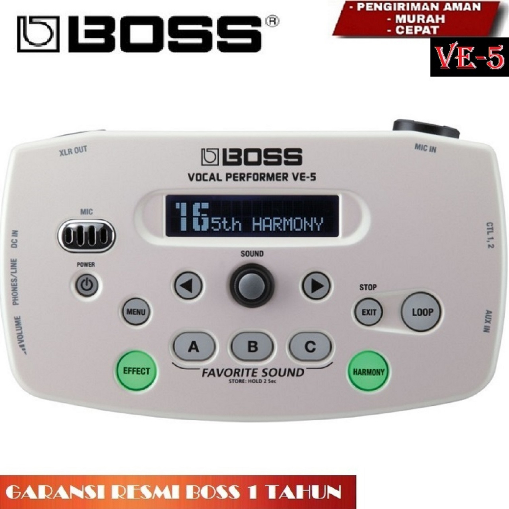 BOSS VE-5 Vocal Performer (White Or Red) Efek Vokal / Garansi Resmi Boss 1 tahun / Original / New