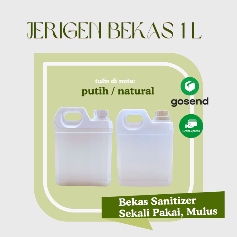 Ratel Home - Jerigen Bekas 1 Liter & 5 Liter 1x Pakai Kondisi Seperti Baru