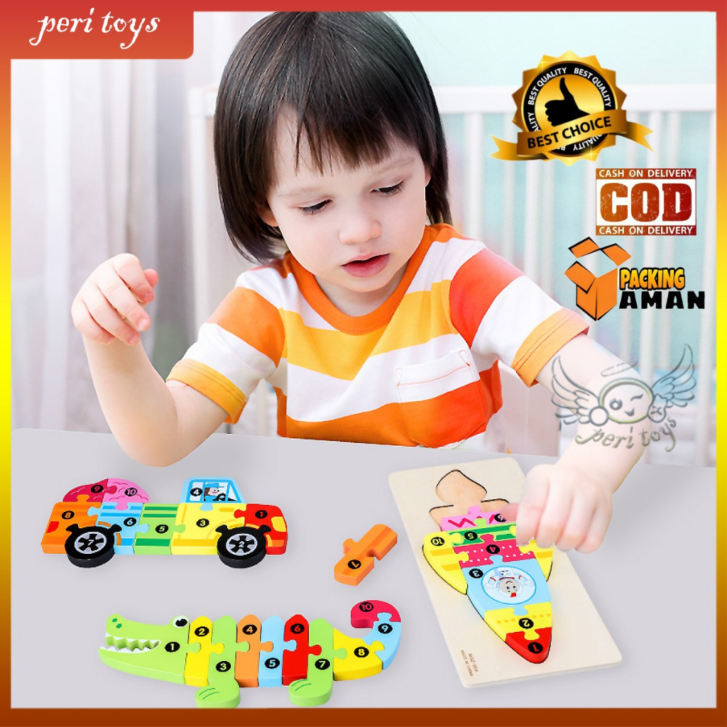 Mainan Edukasi Anak/Mainan Puzzle Kayu/Puzzle Timbul/Puzzle 3D 2822-2