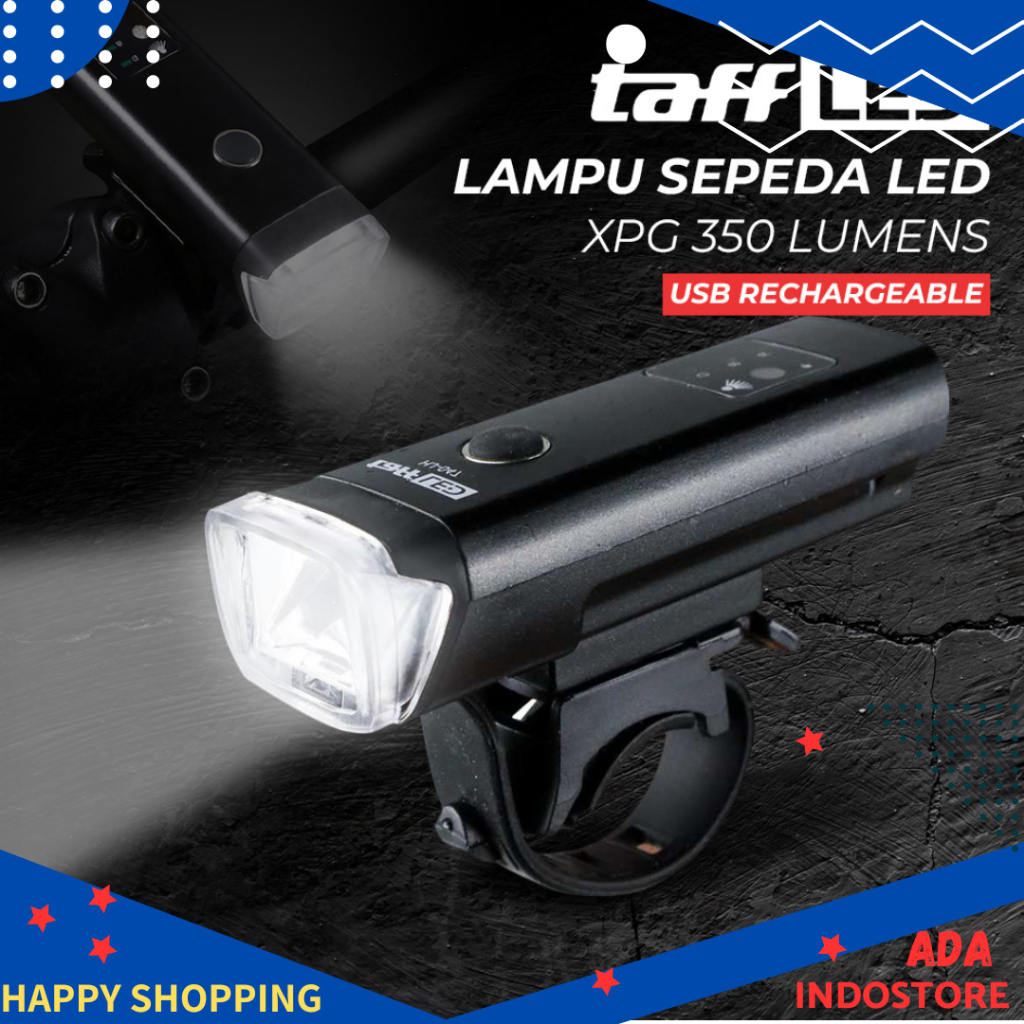 Lampu Sepeda USB Rechargeable LED XPG 350 Lumens