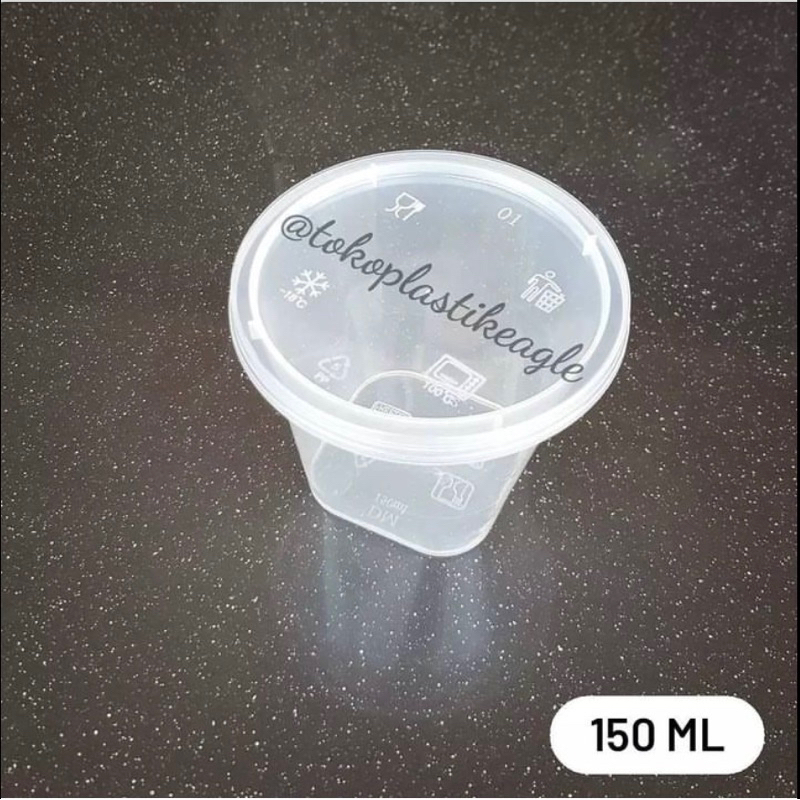 [isi 25pcs] Thinwall Cup Round Bulat 150ml / Cup Pudding 150ml