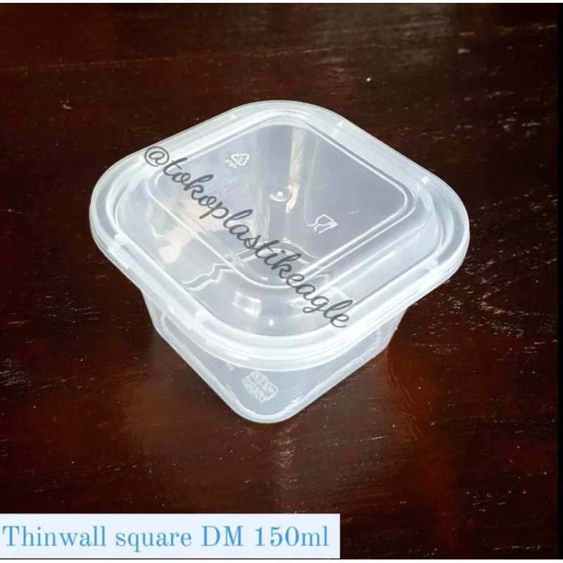[isi 25pcs] Thinwall Square Kotak 150ml / Cup Pudding 150ml