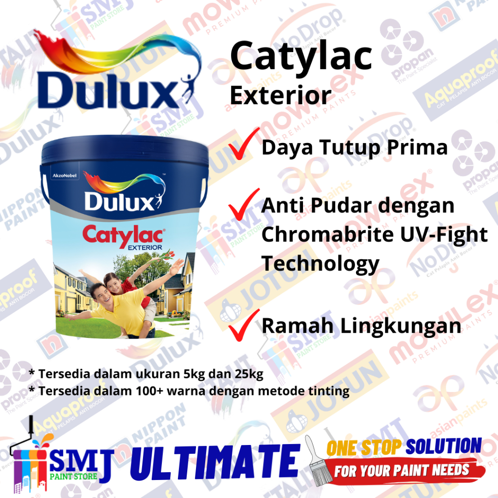 Cat Tembok Eksterior DULUX CATYLAC EXTERIOR Warna Tinting 25kg
