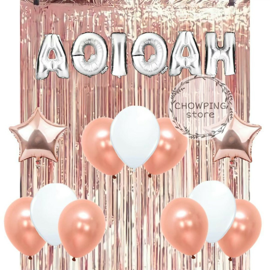Paket Dekorasi Balon Pesta Aqiqah Anak Cewek Perempuan