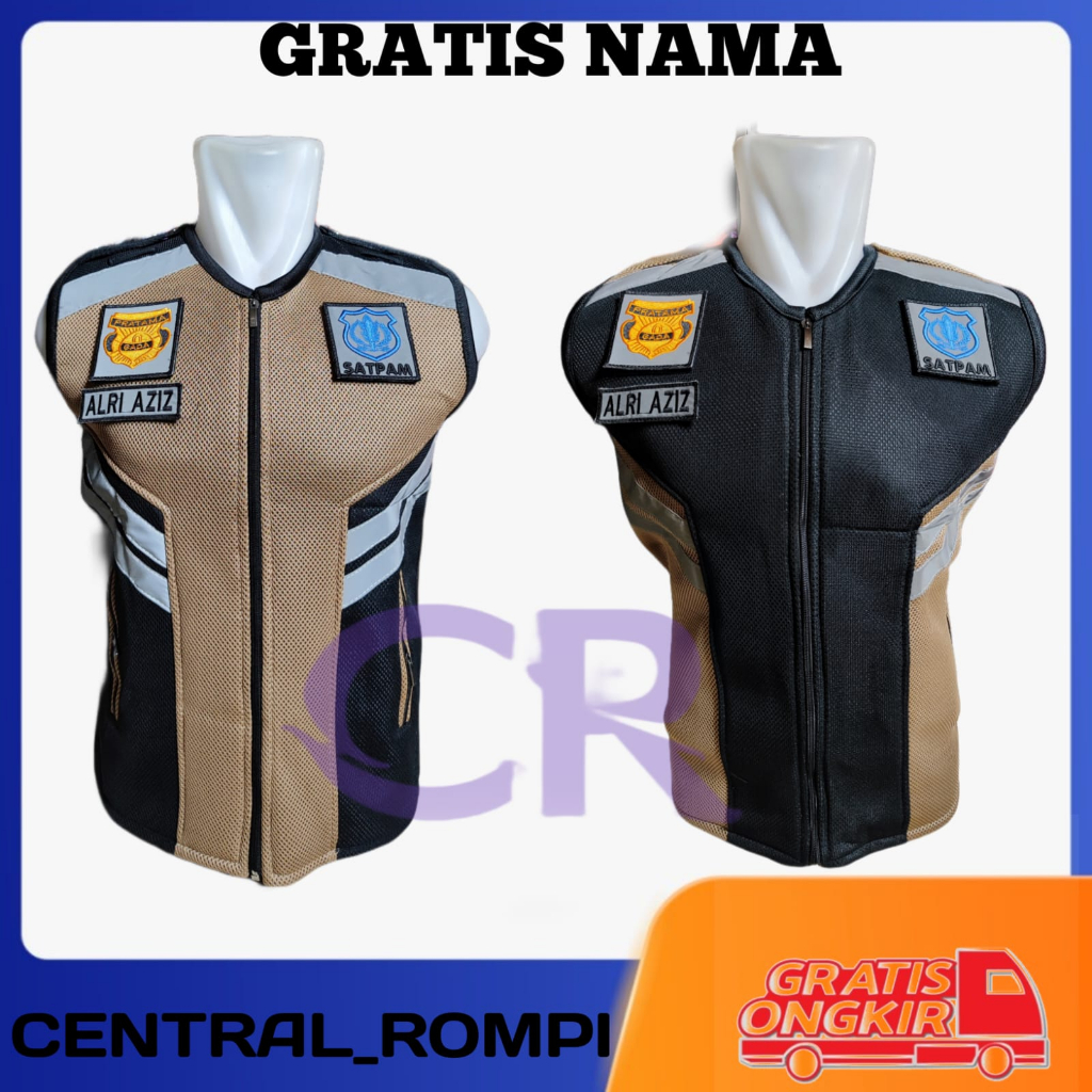 Rompi Satpam Doublemesh/Rompi Satpam Terbaru/Rompi SatpamTebal