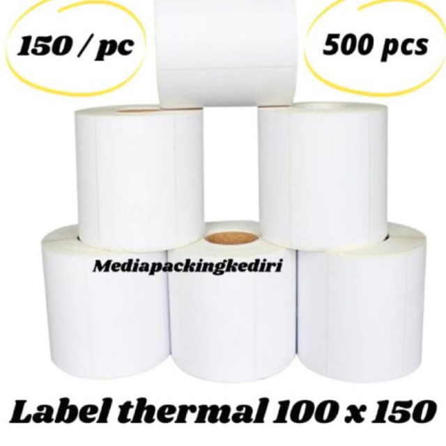 

ADS STORE - LABEL KERTAS STIKER THERMAL 100 X 150 - STIKER RESI PENGIRIMAN SHOPEE