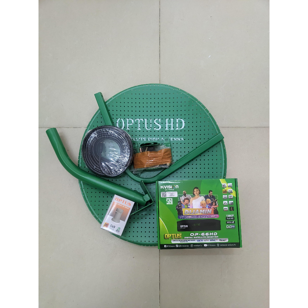 SATU SET LENGKAP PAKET PARABOLA MINI OPTUS ODU 45CM