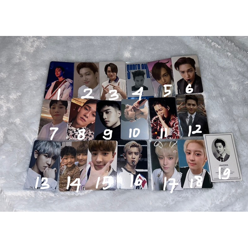 EXO PHOTOCARD KAI CHANYEOL SUHO XIUMIN CHEN JONGDAE BAEKHYUN DO KYUNGSOO SEHUN KIHNO SUPERM BCC PEAC