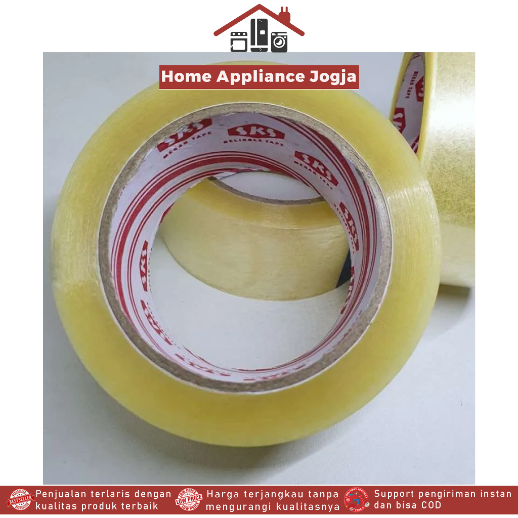 

[HAJ] SKS Lakban Bening Anti Sobek 90 Yard / Lakban 90 Yard Bening / Solasi Bening 45 cm x 90 Yard - Bening