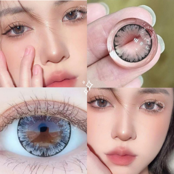 HELLOLENS My Ice N8 Brown, Gray, Pink 14.5mm Wedding Lens / Softlens My Ice by Pinkin Softlens