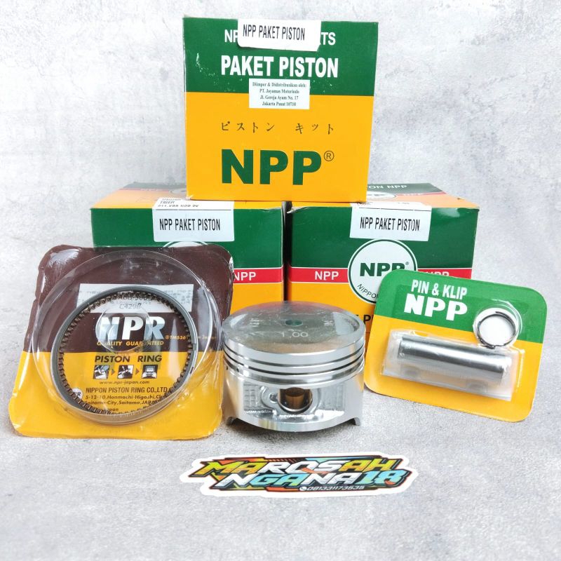 PISTON SEHER NPP TIGER PIN 15 OS STD 50 100 150 200 250 300 MARQSAH NGANA 18