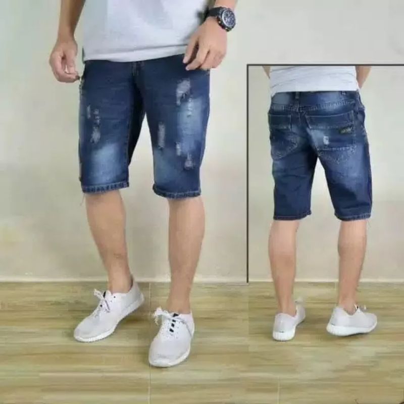 JEANS PENDEK SOBEK RIPPED JEANS KOYAK