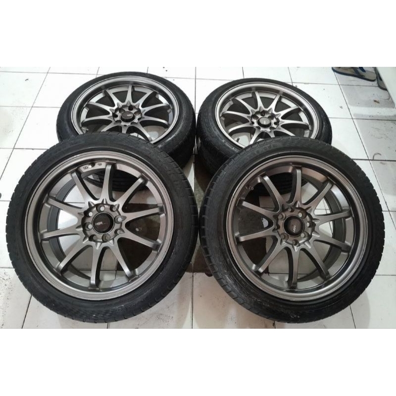 Velg Mobil Variasi Second Hiroshima(HSR) Ring 17 H4x100/114 ÷ Ban PHI 205 50 r17 Buat Avanza Livina 