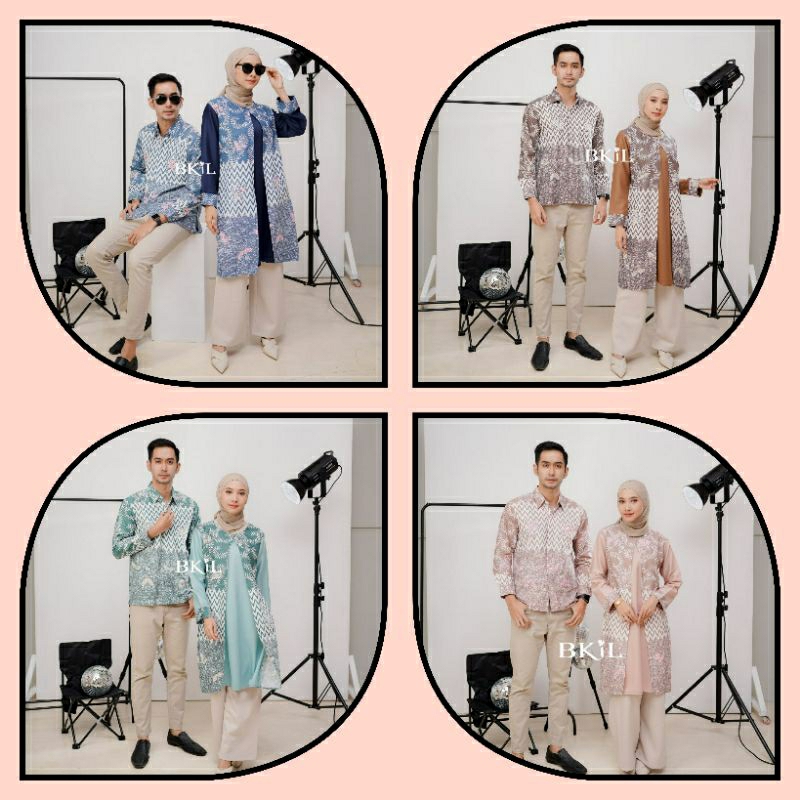 BATIK COUPLE SERAGAM KANTOR TUNIK KEMEJA ORIGINAL BATIK PEKALONGAN