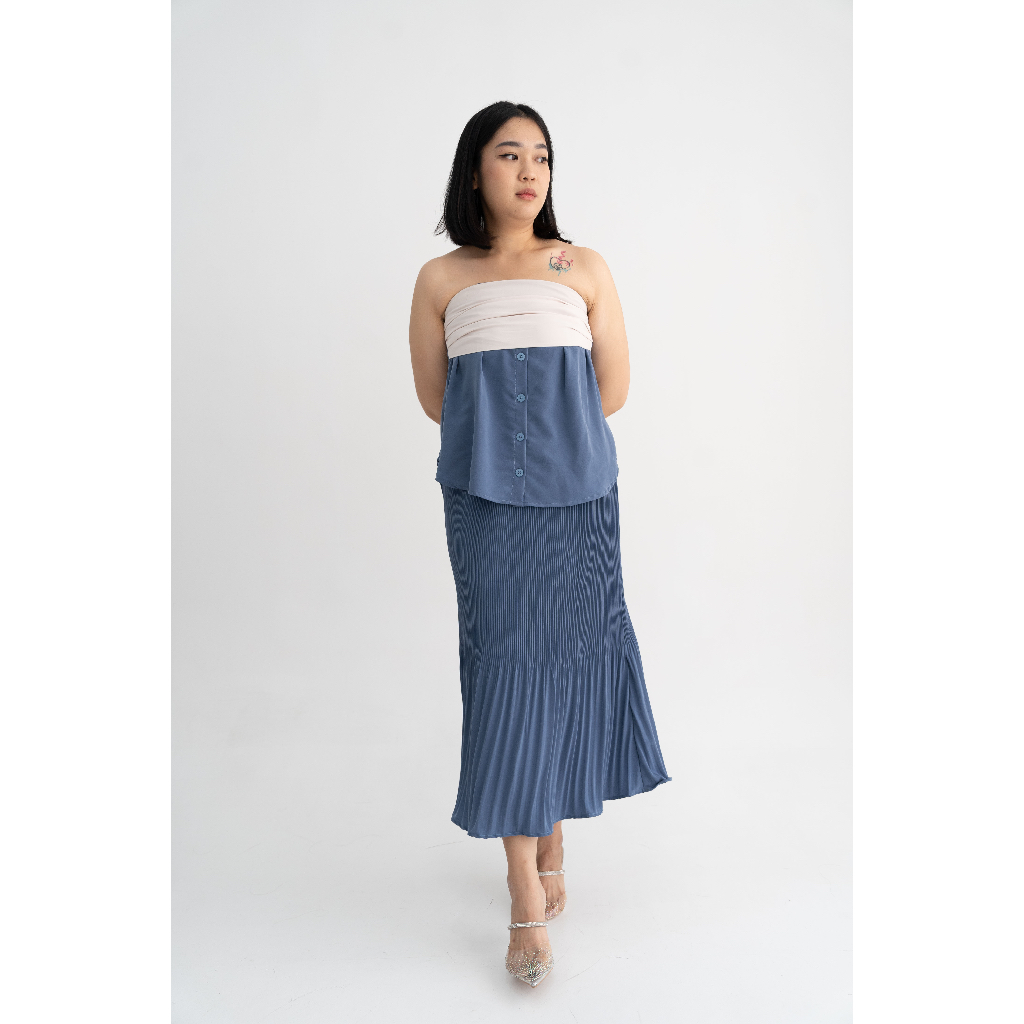 IWEARGRACIE - NAMI SKIRT / ROK PLEATS / ROK MIDI WANITA / ROK HIGHWAIST