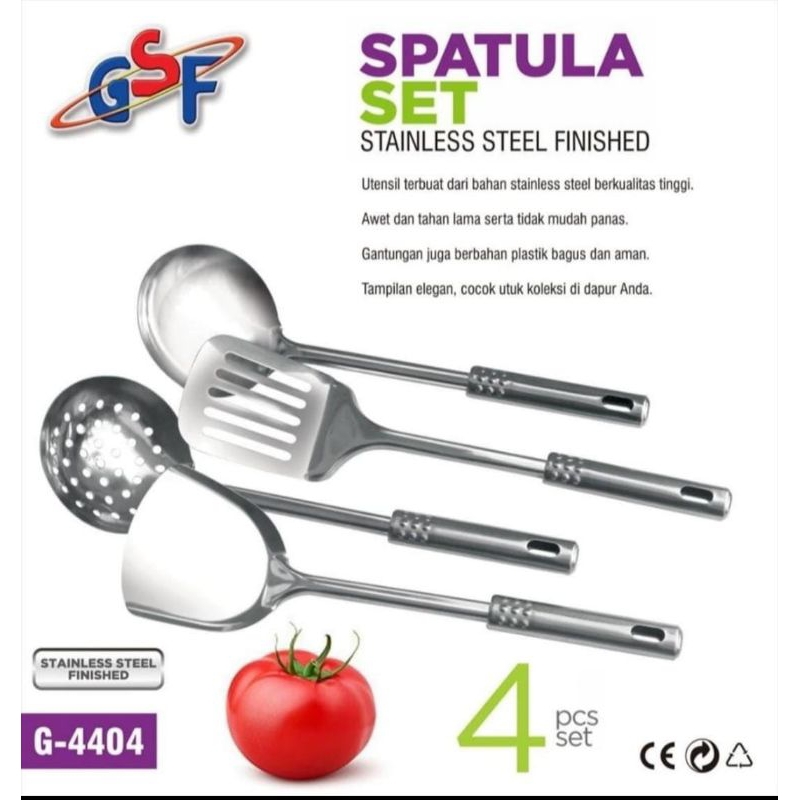 Spatula Set Stainless 4 Pcs Sutil Set Stainless Steel GSF 4404 Set Sutil