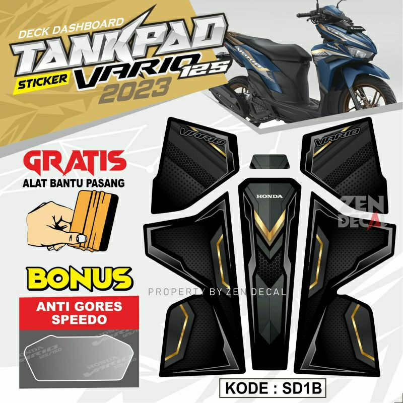 Sticker Deck Dashboard New Vario 125 sticker pelindung dashboard vario 2023