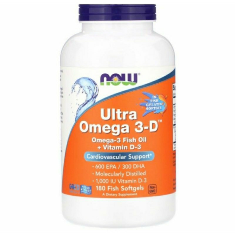 Now ultra omega 3 3d 3-D fish oil vitamin d3 vit d3 90 / 180 sg