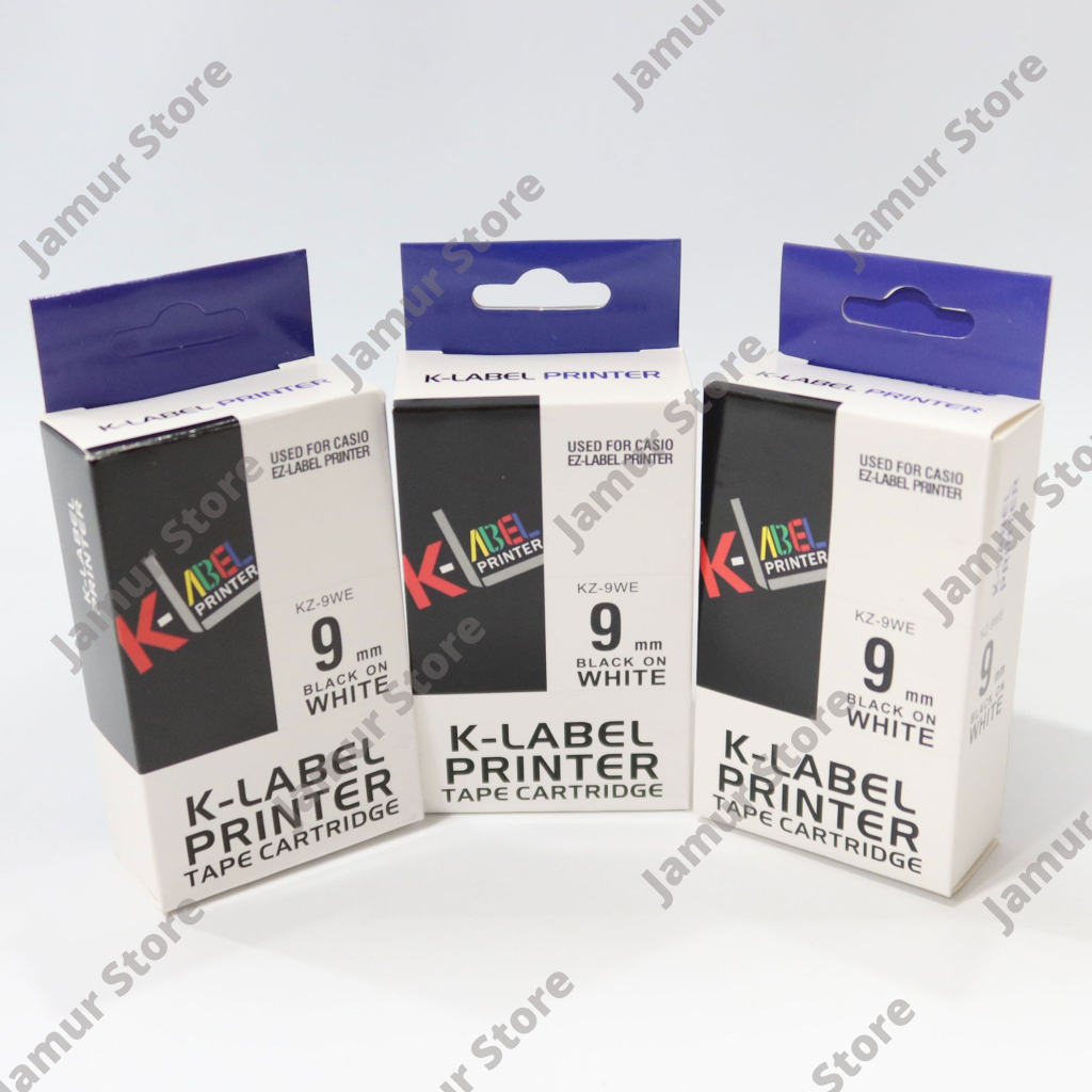 

K-Label Print Tape Catridge for Casio 9mm KZ-9WE Label for Casio 9mm Putih