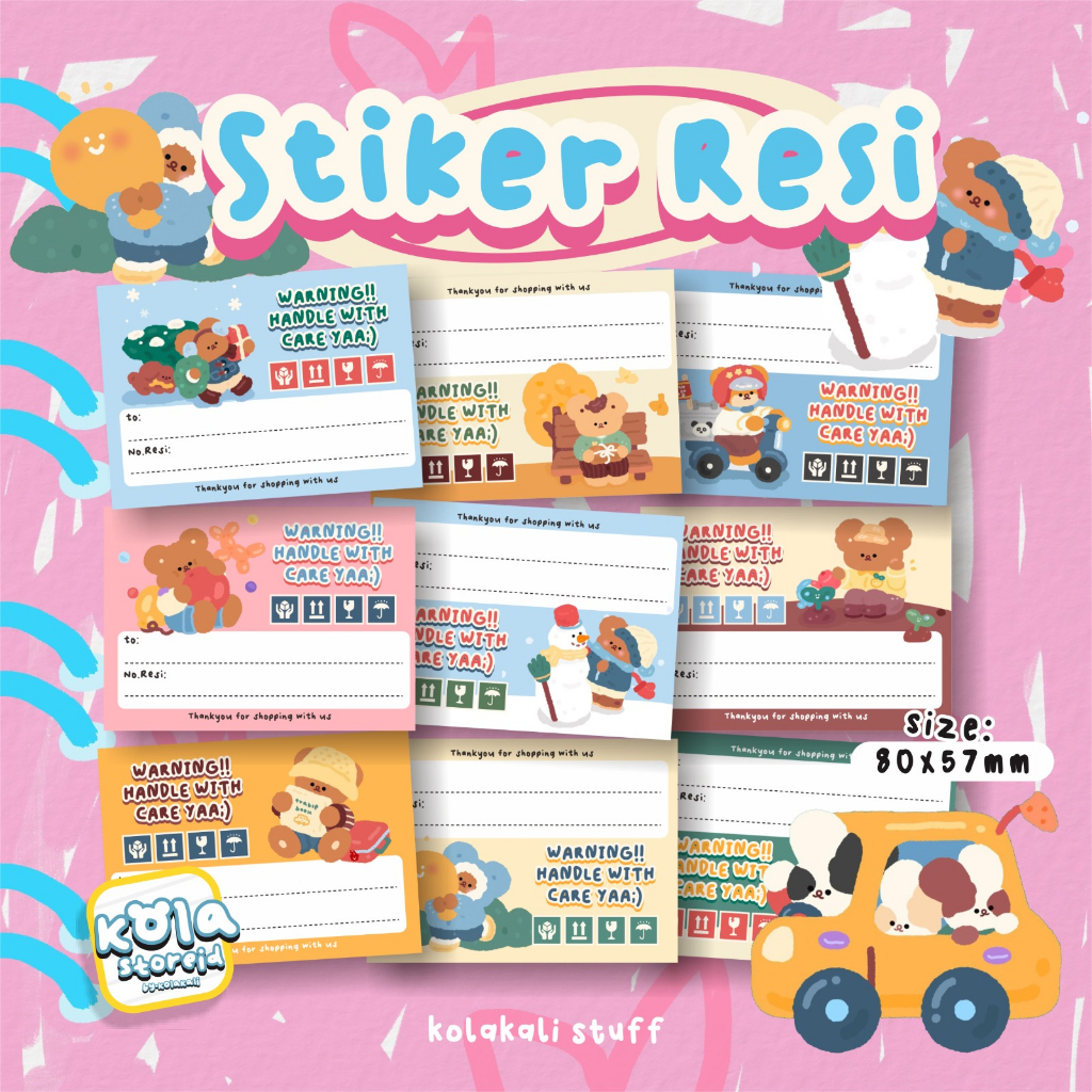 

STIKER RESI PENGIRIMAN BEAR DELIVERY EDITION • STIKER RESI OLSHOP • LABEL PENGIRIMAN