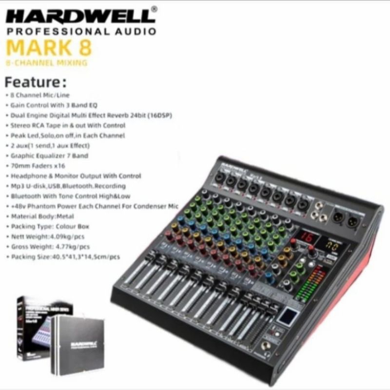 Mixer Audio Hardwell MARk 8 Mixer 8 Channel