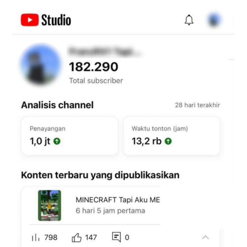 akun youtube 182.000 subscriber akun tahun 2015