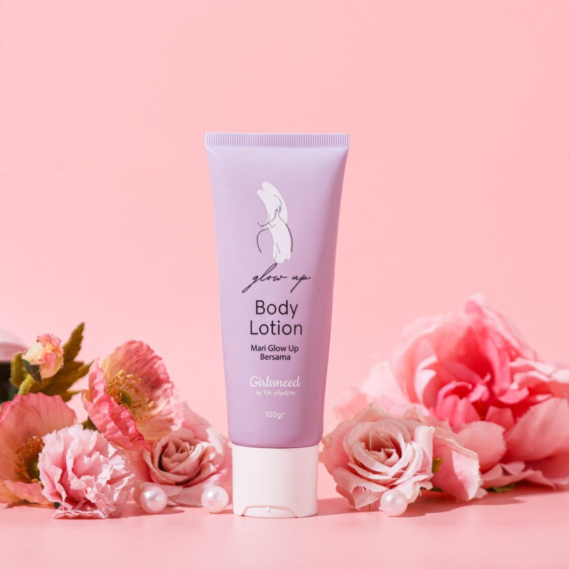 *free gift* GLOW UP BY KIKI AGUSTINA GLOW UP WITH LAVENDER SCENT 100 ML  GLOW UP BODY LOTION 100 ML 