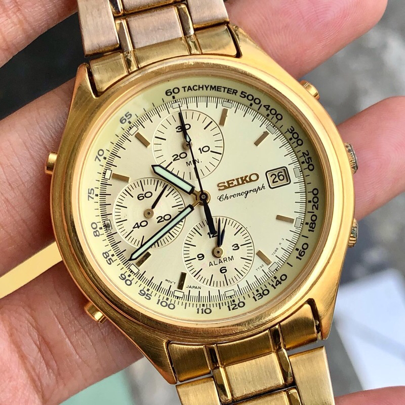 Seiko Chrono 7T32-7C60 Gold