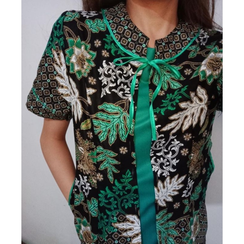 Blus batik wanita blus batik kerja blus batik katun