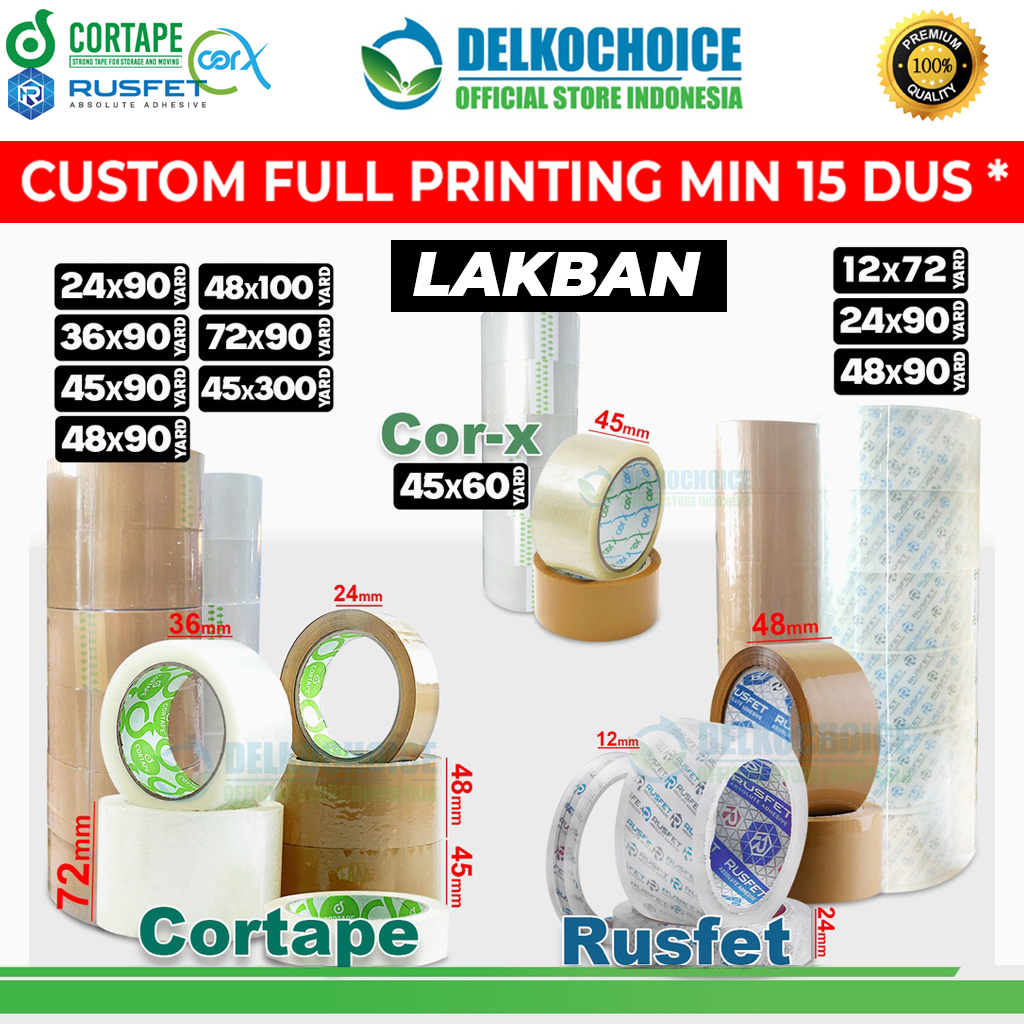 

Lakban Bening Coklat Isolasi Solatip OPP Tape Plakban TERMURAH VARIANT / SELOP