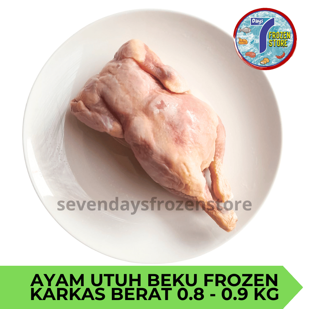 

Ayam Utuh Beku Frozen Karkas Berat 0.8 - 0.9 kg