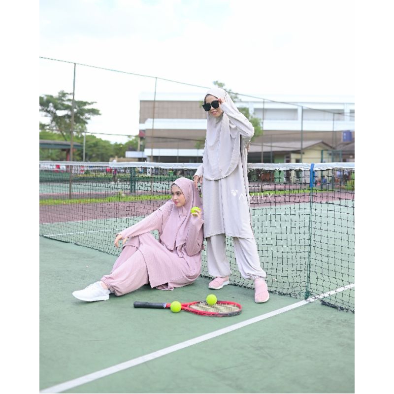 Disa Sportwear Baju Olahraga Muslim Busui Knit Original Amily