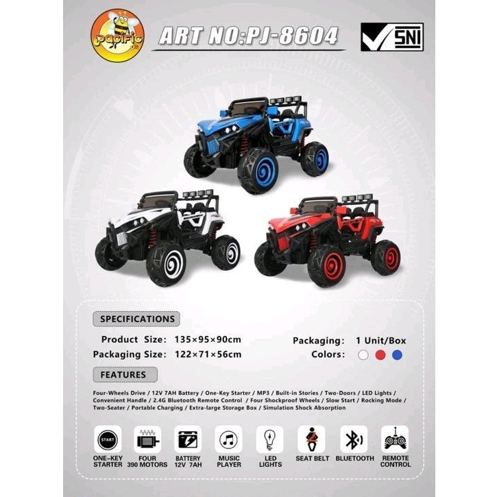 Mobil Aki Jeep Pasific Ban Karet PJ 8604