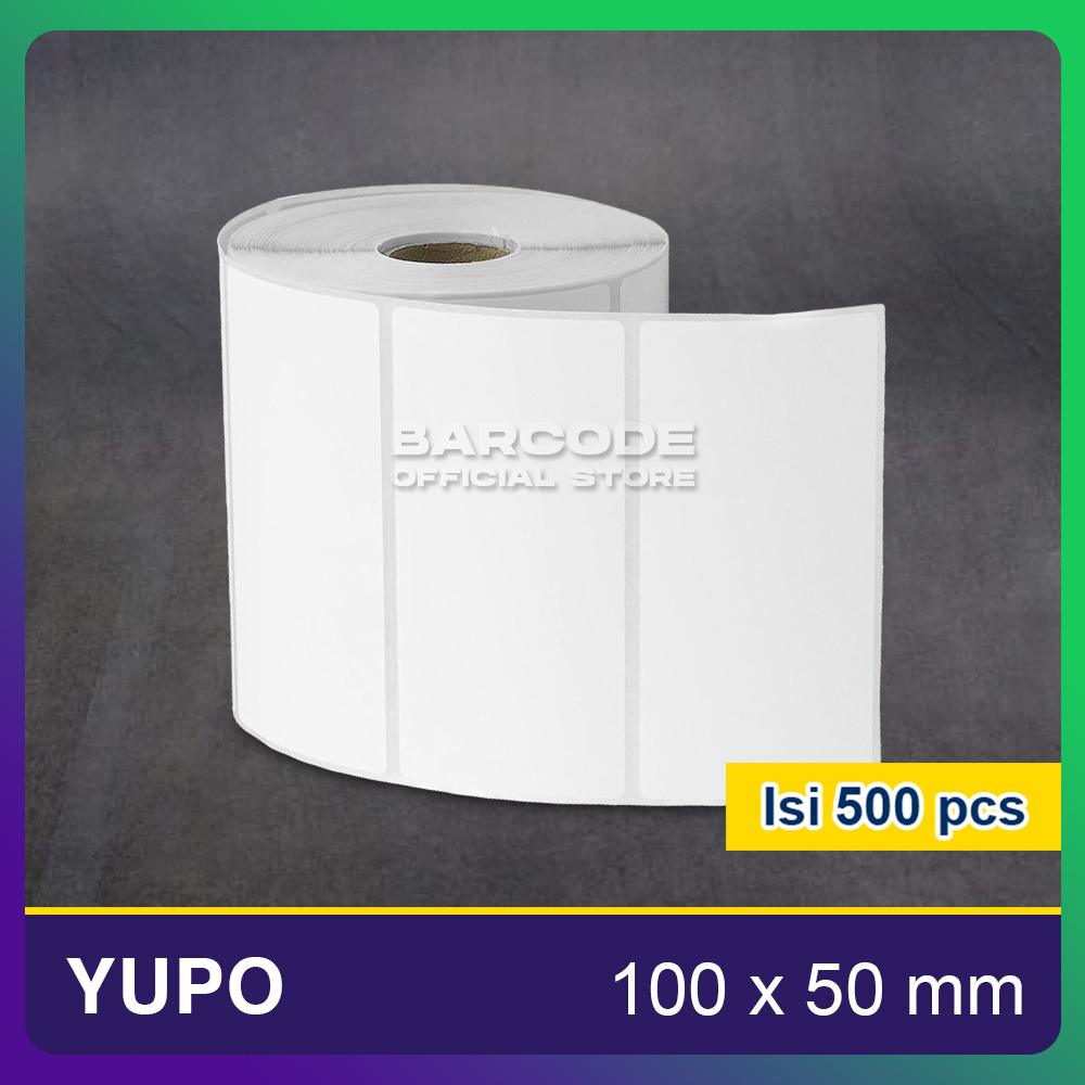

Stiker Yupo 100 x 50 / 100x50 / 100x50mm Barcode Label Freezer 1 Line 500Pcs Core Kecil