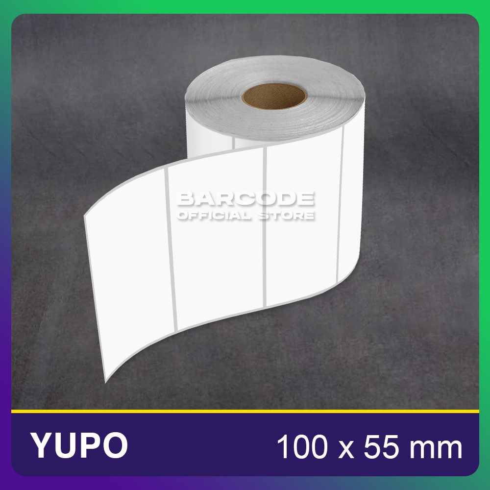 

Kertas Label Stiker Barcode Yupo 100 x 55 / 100x55 / 100x55mm 1 Line Isi 1000Pcs