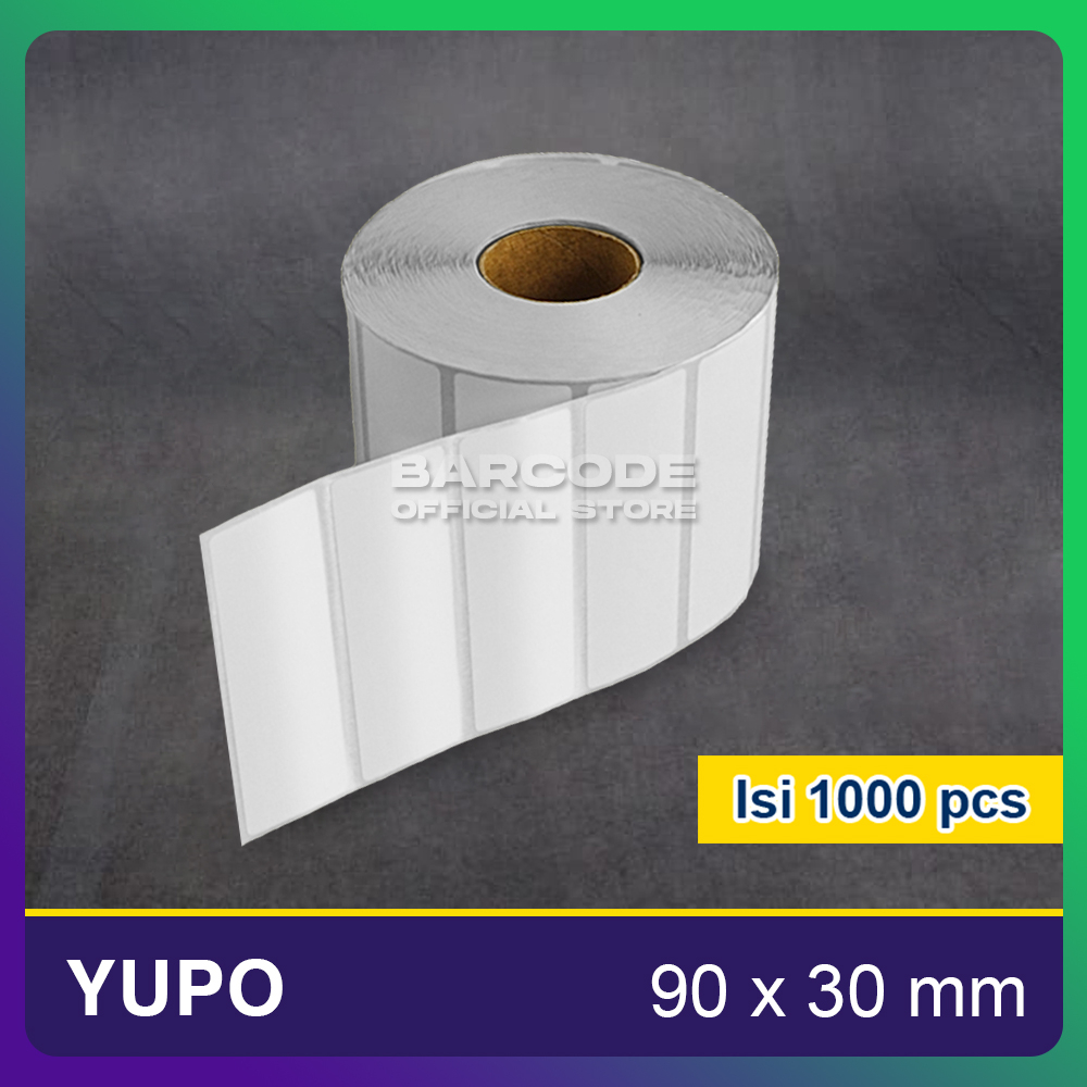 

Kertas Label Yupo 90x30 / 90 x 30mm Sticker Barcode 1 Line 1000 Pcs