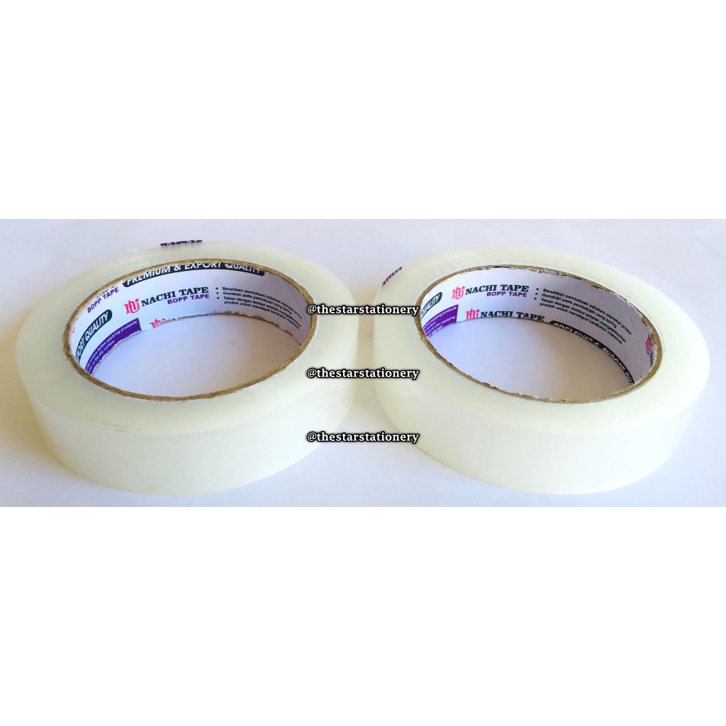 

(1 Biji) OPP Tape Nachi 24 mm x 100 yard / Lakban Isolasi Tape Bening Nachi 1 Inch