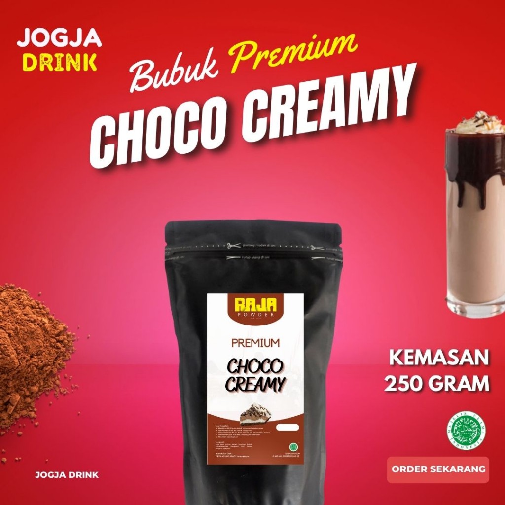 

Bubuk Minuman Rasa Coklat Krim Powder Cokelat Choco Creamy Kemasan 250 gram PREMIUM Terbaik