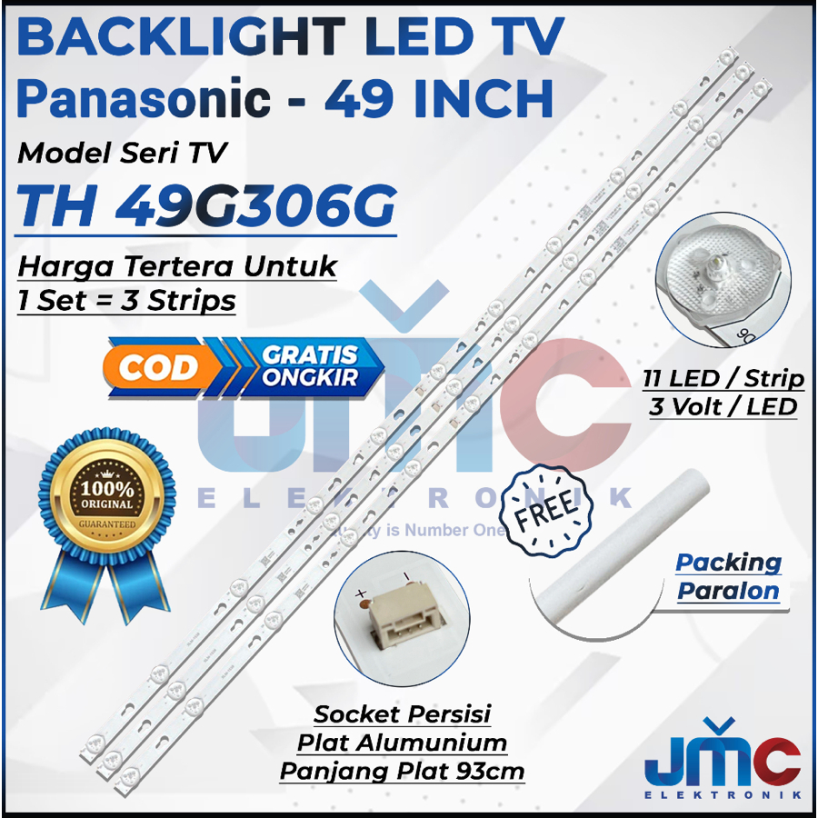 BACKLIGHT TV LED PANASONIC 49 INCH TH-49G306G TH49G306G 49G306G 49G306