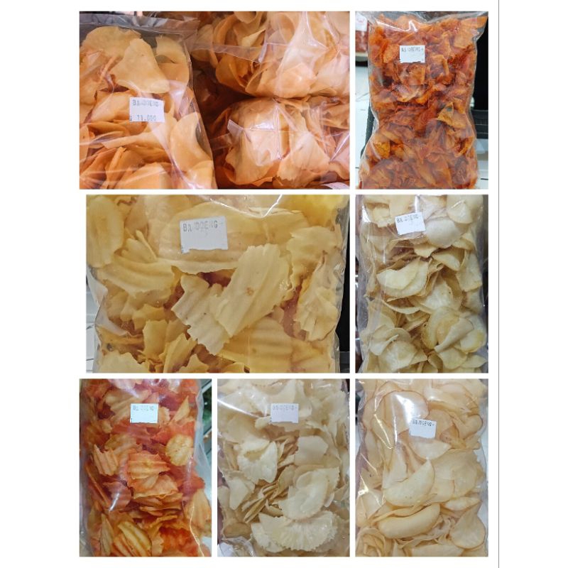 

KERIPIK SINGKONG VARIAN RASA BANYAK, RASA ORIGINAL, PEDAS BASAH, PEDAS KERING(BALADO), JAGUNG BAKAR , SAPI PANGGANG, AYAM BAWANG, DAN ASIN LADA HITAM, ENAK GURIH DAN NIKMAT ±250g | BANDOENG SNACK KARAWANG