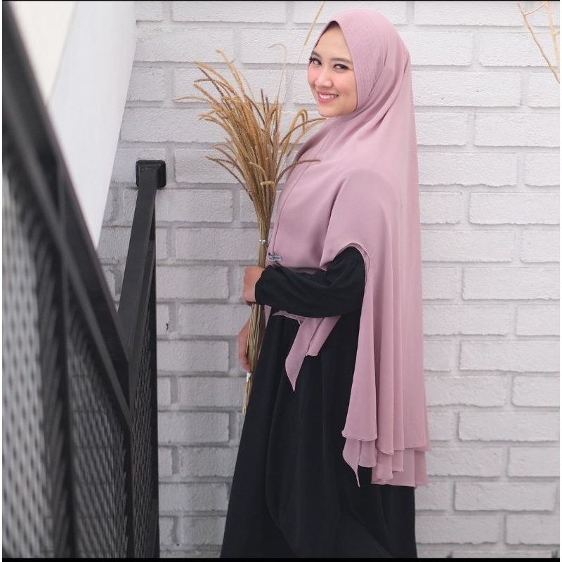 Khimar syar'i/ kerudung syar'i/ Hijab syar'i/Azizah khimar/bergo jumbo/ khimar jumbo